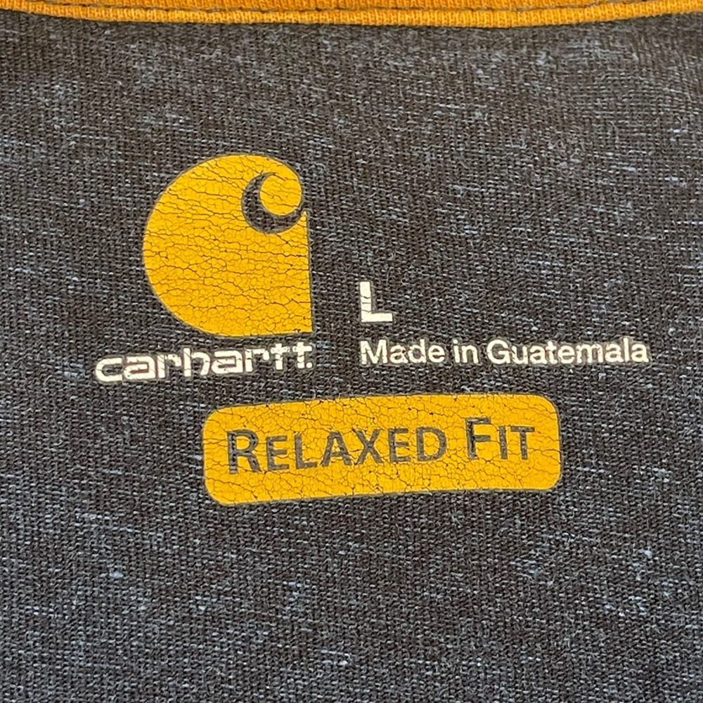 Carhartt Force Relaxed Fit Pocket T-Shirt Mens Large Blue *Distressed* - Picture 6 of 10